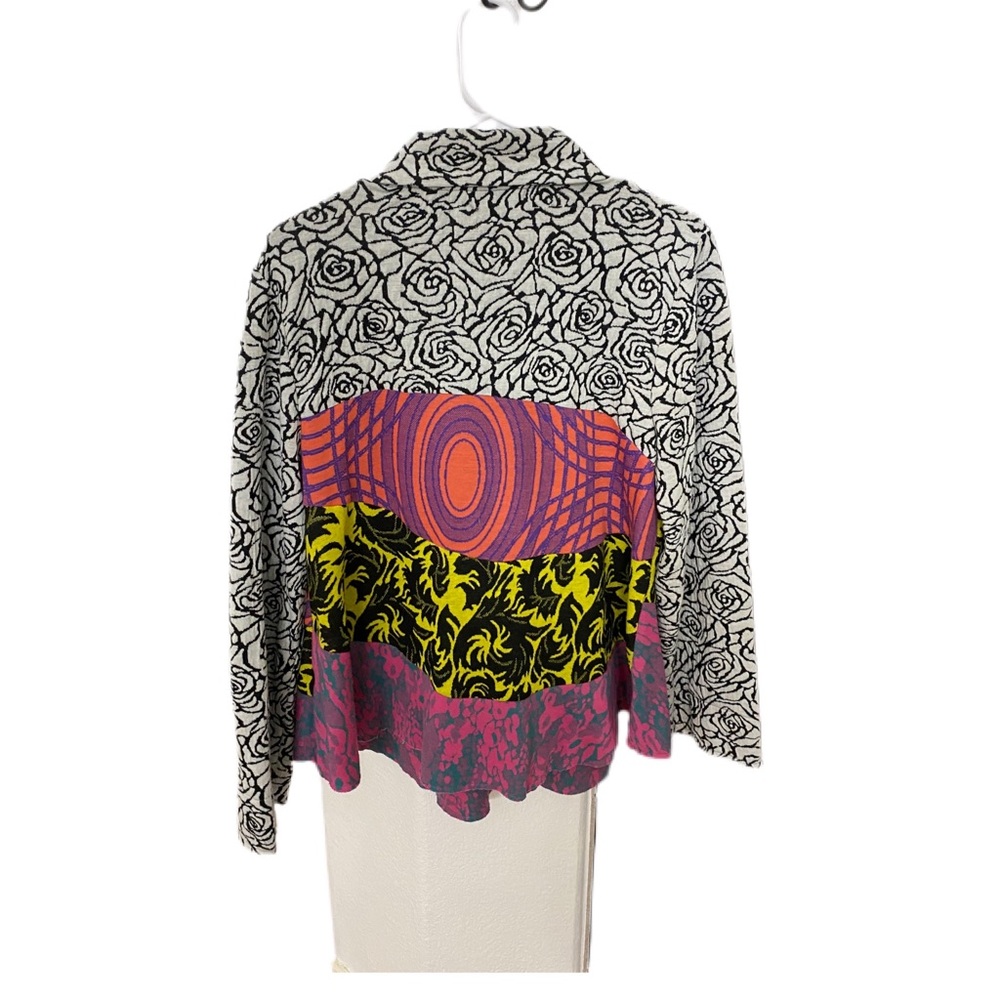 Aunt Wanda Quilted Patch Shacket Size Large - image 3